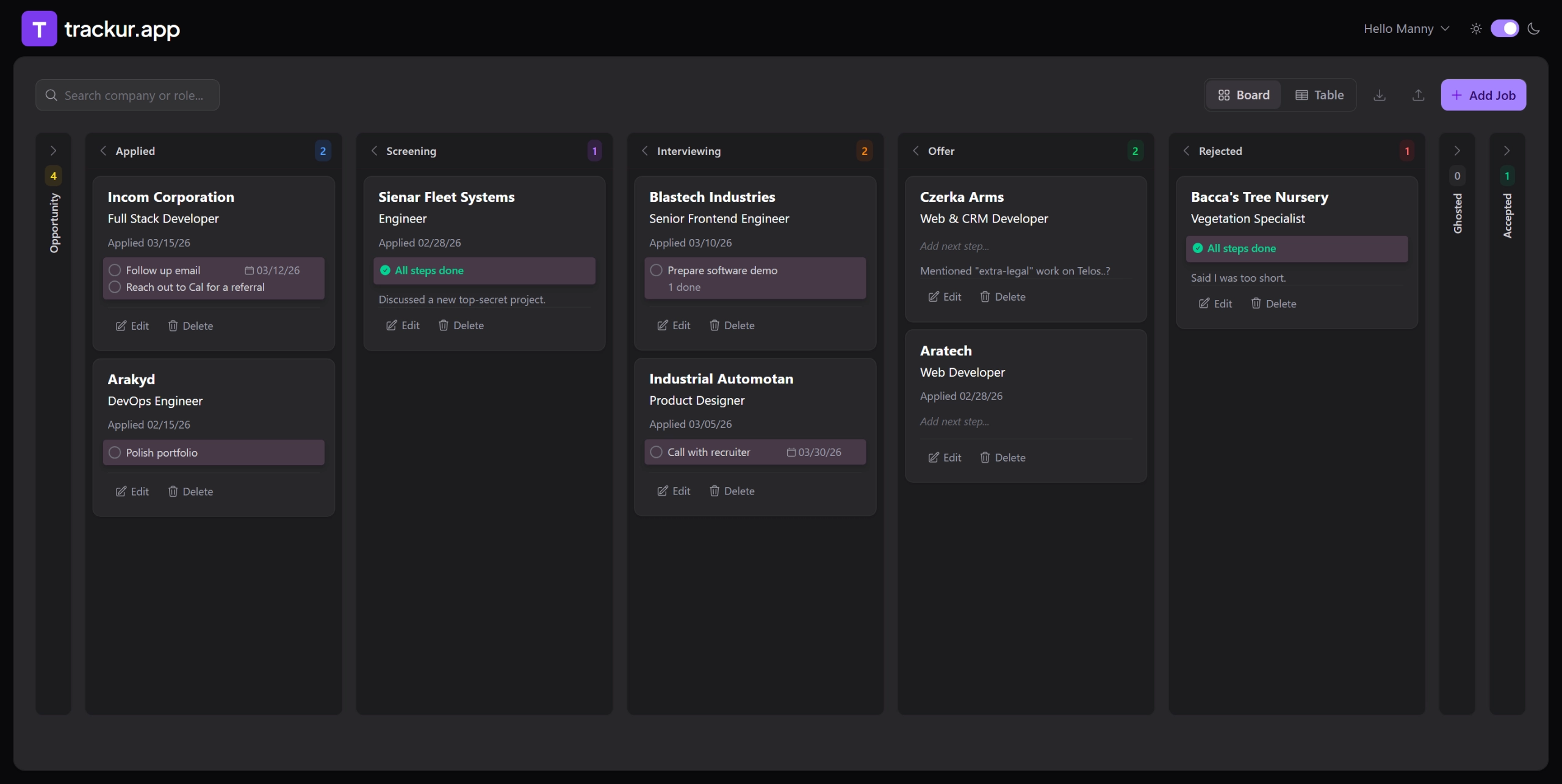 Trackur App screenshot