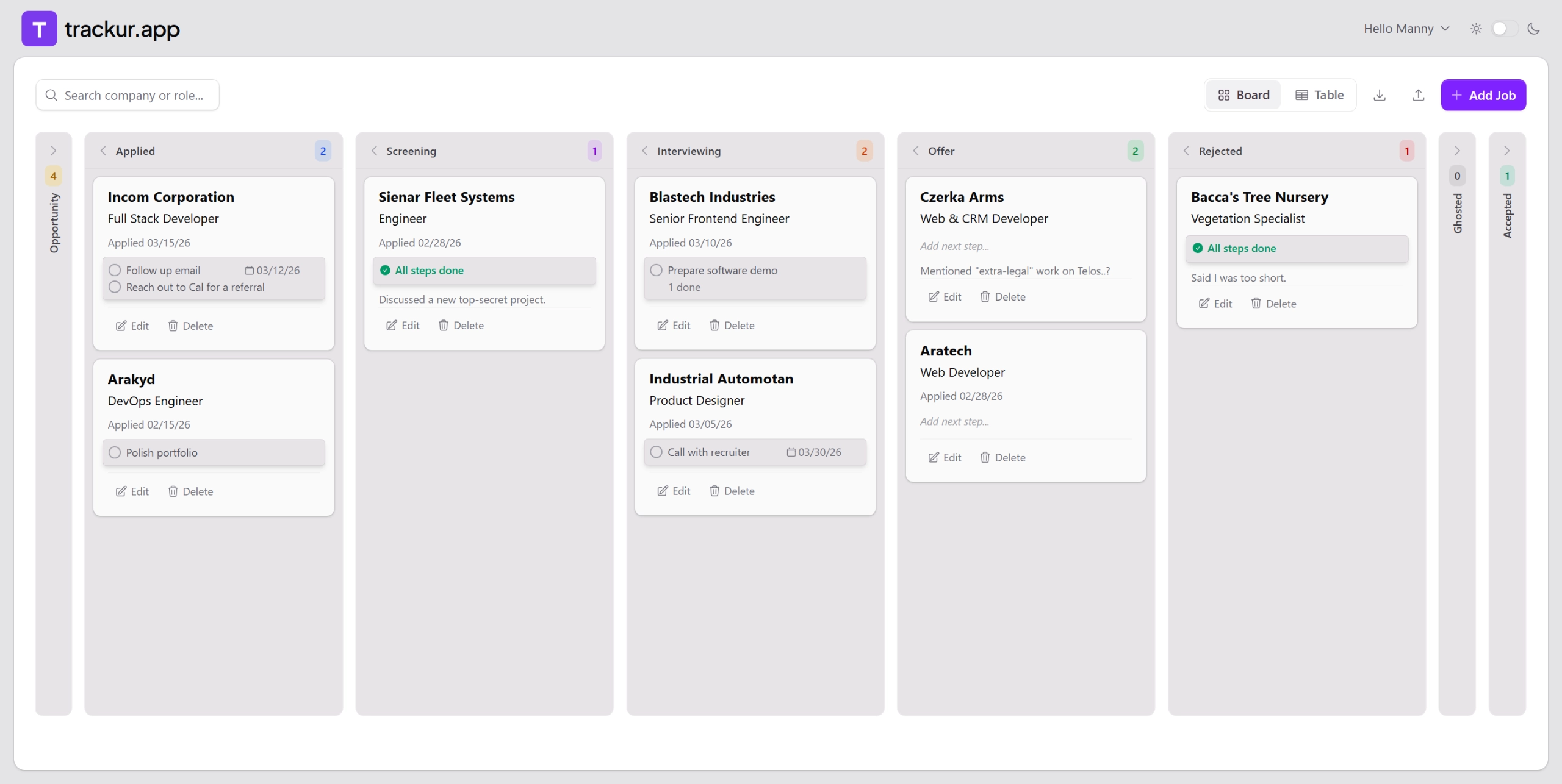 Trackur App screenshot